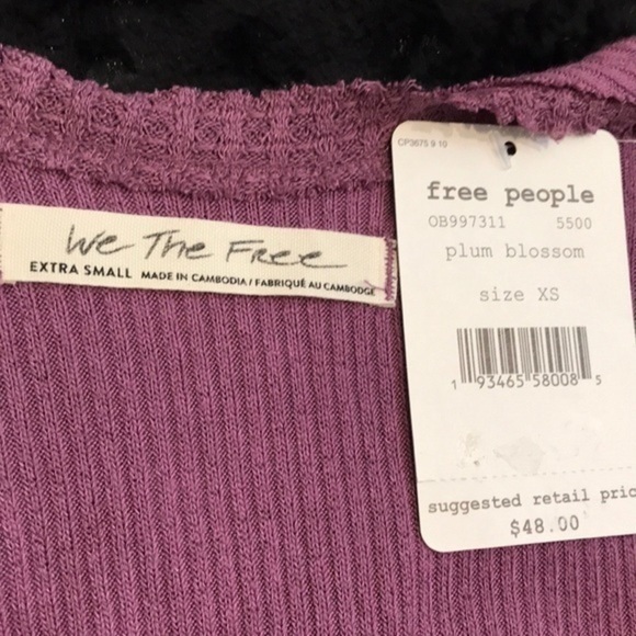 Free People New Love Tank Top in Plum Blossom. XS - Picture 4 of 8
